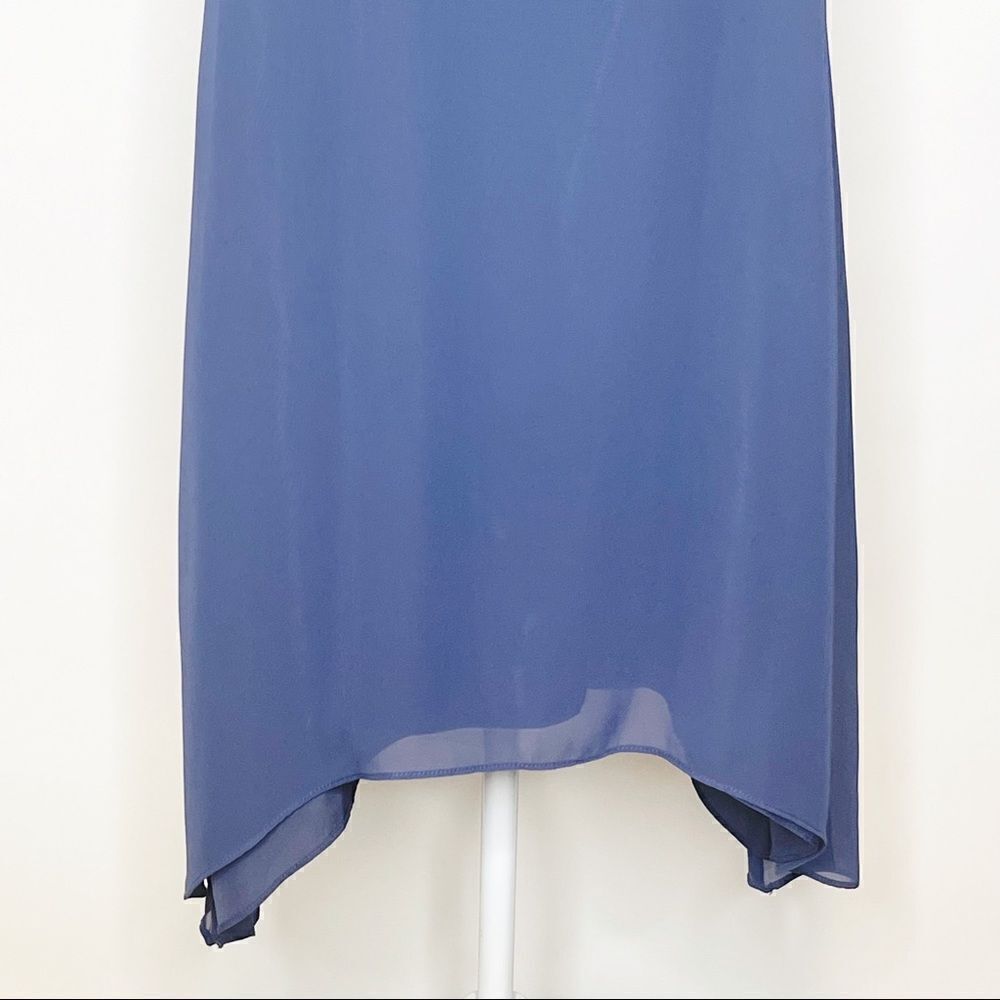 BCBGeneration Low Back Dress Blue Smoke Medium - Picture 6 of 12